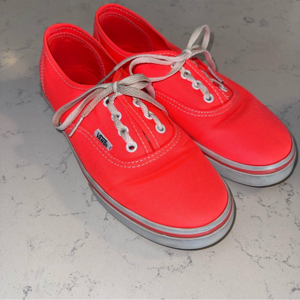 Vans Bright Neon pink Sneakers with White Accents